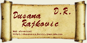 Dušana Rajković vizit kartica